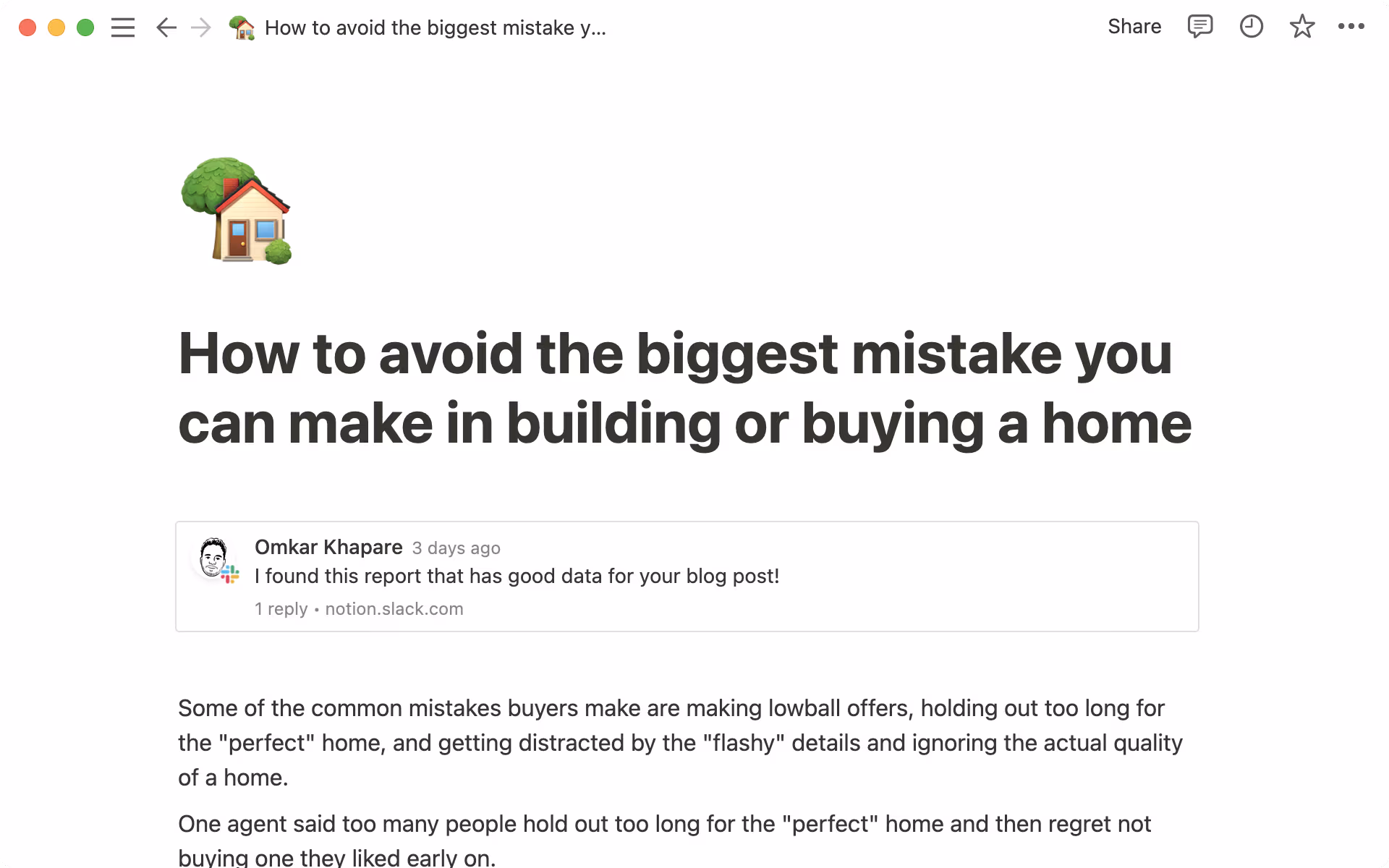 Insert relevant Slack messages within your docs.
